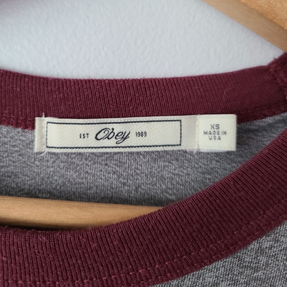 OBEY SHOTGUN FLORAL BASEBALL TEE - Picture 3 of 4